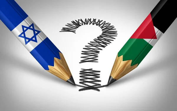 Israel Und Palästina Krise Und Nahostkonflikt Oder Israelische Und Palästinensische — Stockfoto