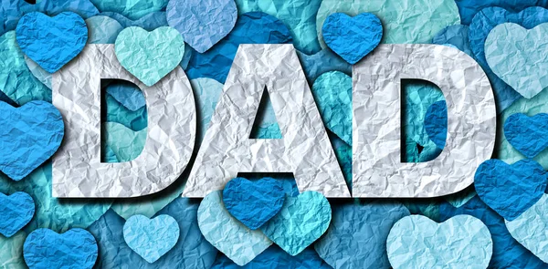 Fathers Day Greeting Celebration Love Dad Illustration Style — Stock Photo, Image