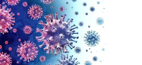 Virus Infection Recovery Biology Symbol Declining Infectious Cells Spreading Outbreak — Stock Photo, Image
