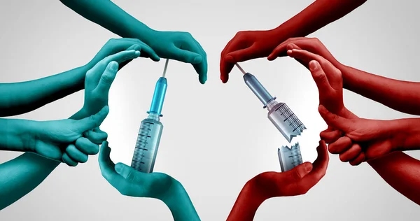 Concetto Vaxxer Persone Non Vaccinate Vaccinate Come Vaccino Individui Che — Foto Stock