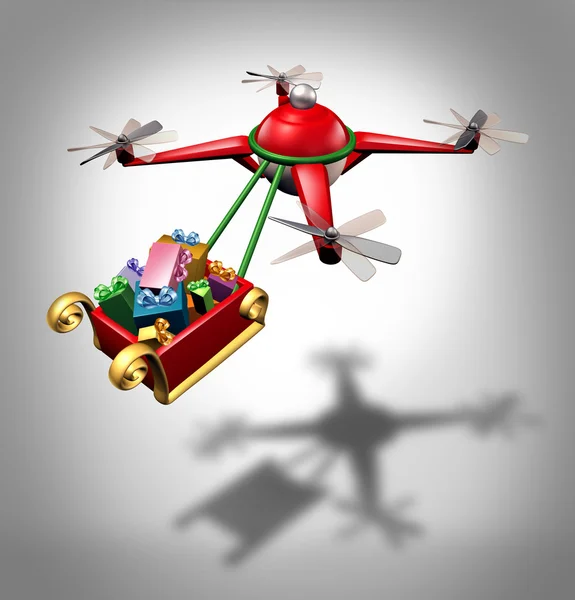 Lieferung per Drohne — Stockfoto