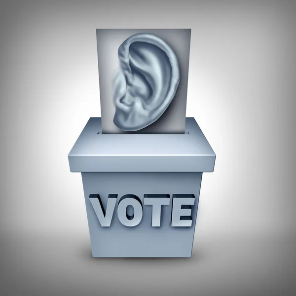 Słuchać wyborców — Zdjęcie stockowe