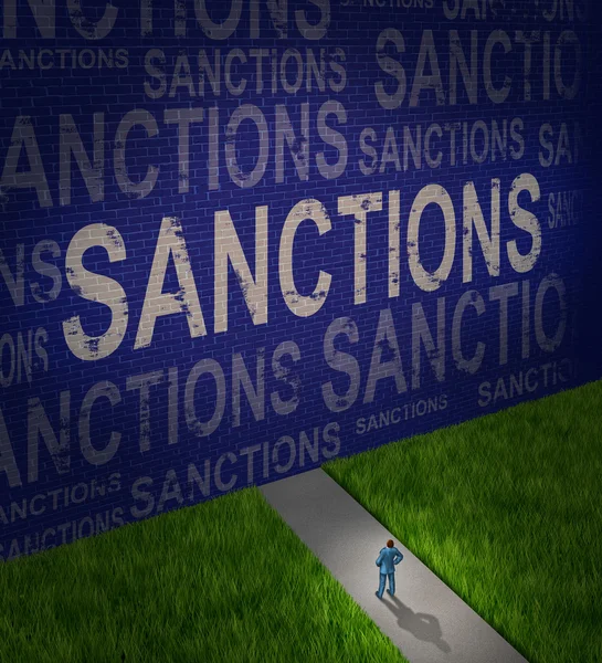 Sanções económicas — Fotografia de Stock