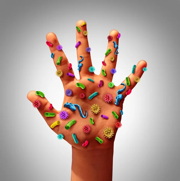 Hand bakterier — Stockfoto