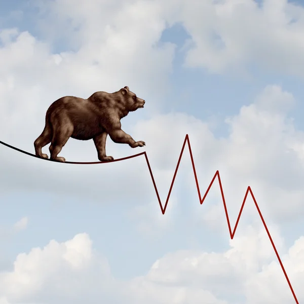 Medvěd tržní riziko — Stock fotografie