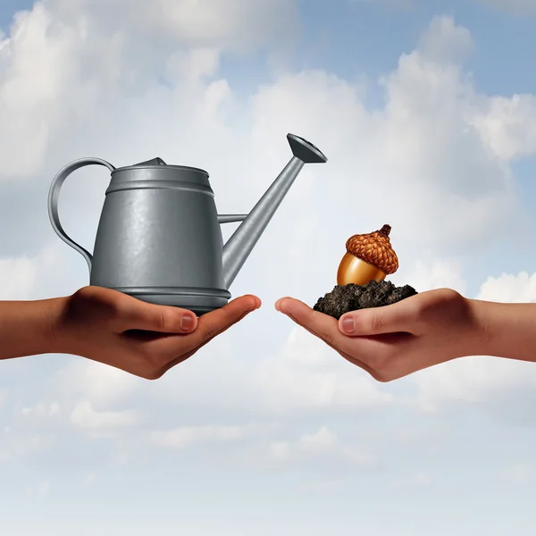 Watering Can Investing — Stock Photo, Image