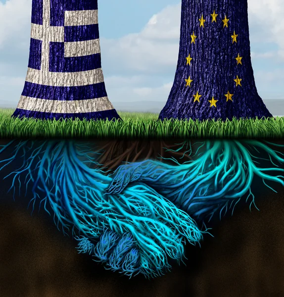 Greek Europe Agreement — Stock Photo, Image