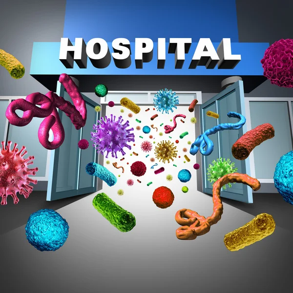Kórházi baktériumok — Stock Fotó