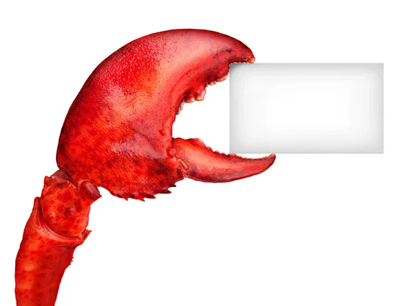 Lobster Claw teken — Stockfoto