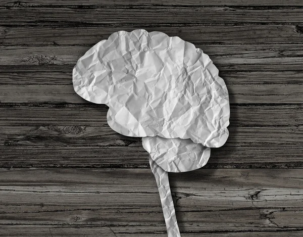Mózg papieru — Zdjęcie stockowe