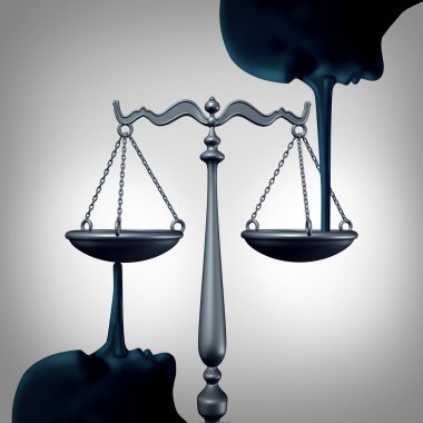 Lying Justice Concept clipart