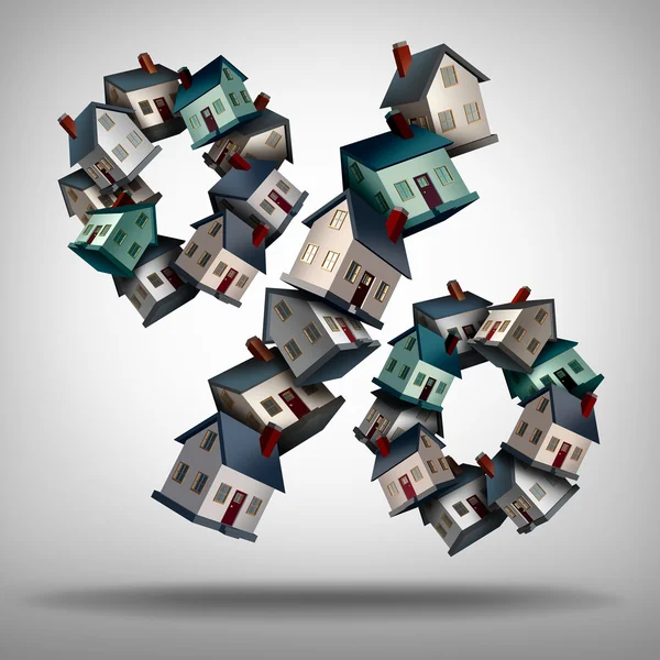 Oprocentowanie kredytów hipotecznych domu — Zdjęcie stockowe
