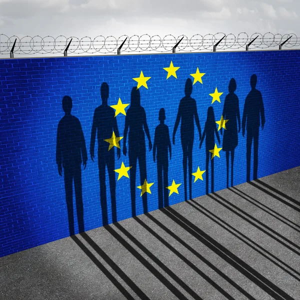 Концепцію імміграційних Європи — стокове фото