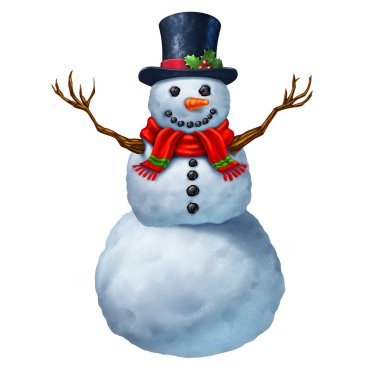 Snowman Winter Character clipart