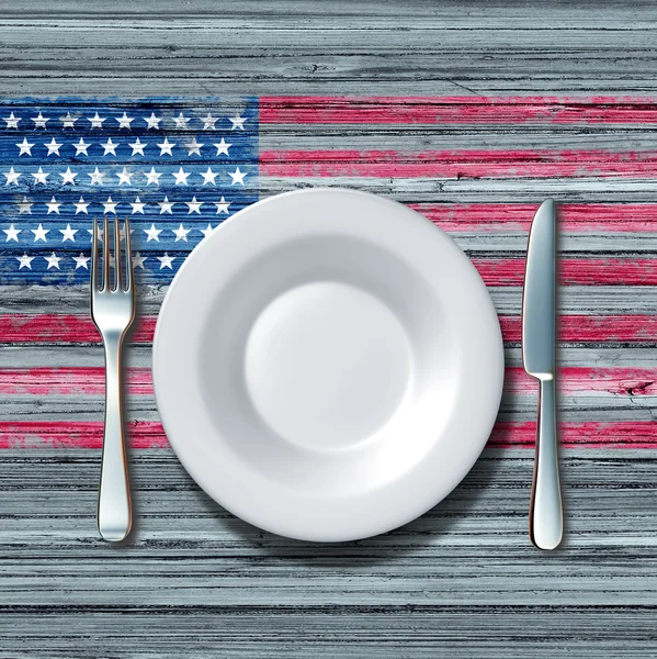 Αμερικανική κουζίνα σύμβολο — Φωτογραφία Αρχείου