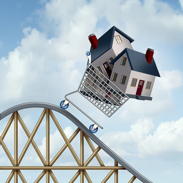 Fallende Eigenheimpreise — Stockfoto
