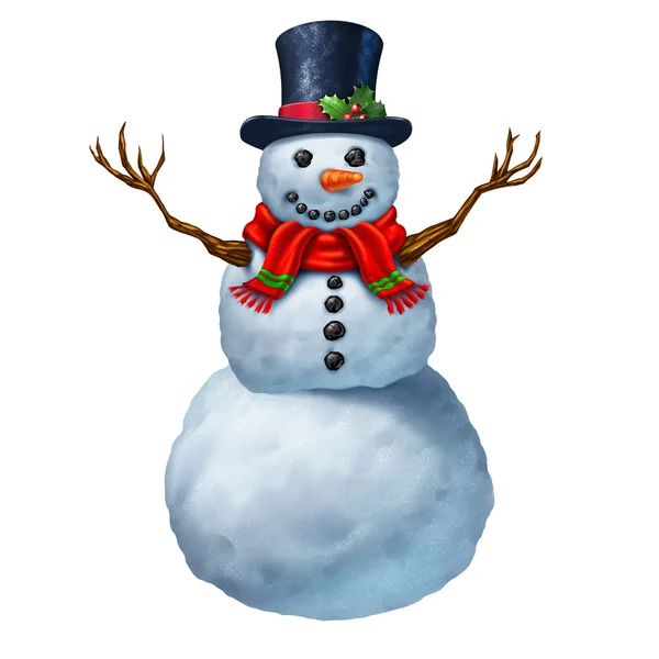 Snowman Winter Character — Stock Photo, Image