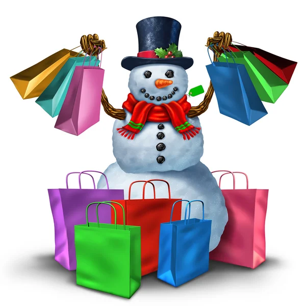 Vinter shopping koncept — Stockfoto