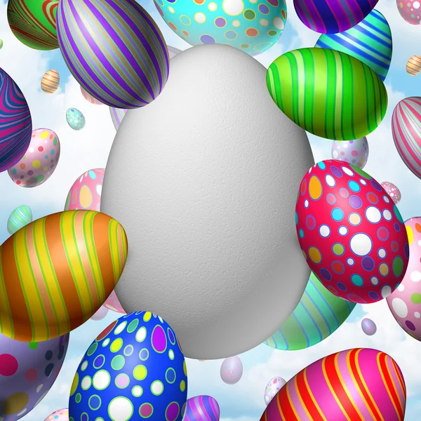 Celebración de Pascua Huevo en blanco —  Fotos de Stock