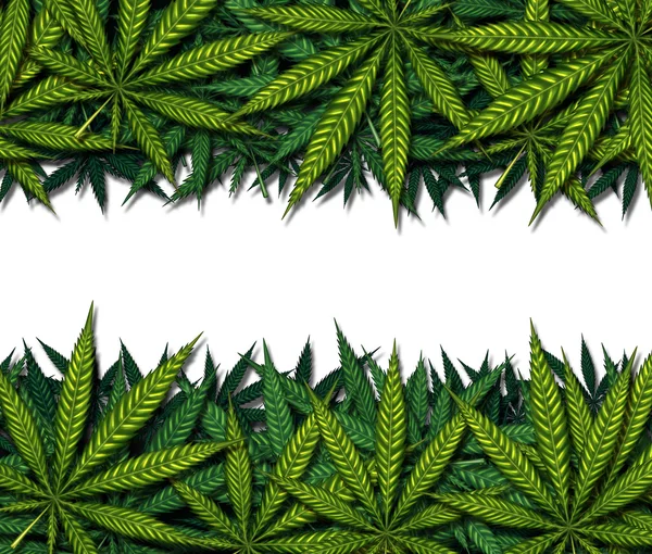 Grenzdesign für Marihuana — Stockfoto