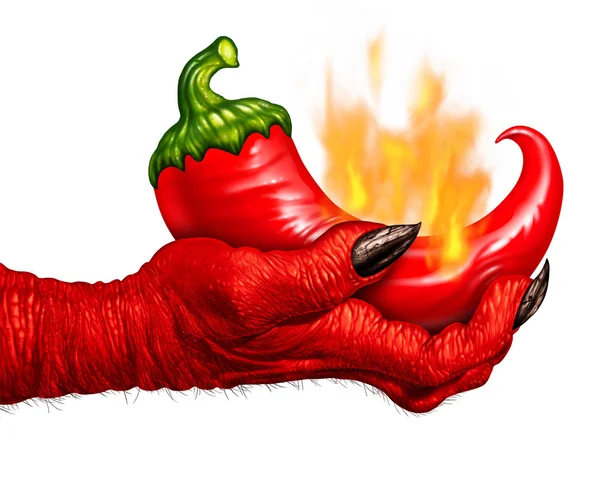 Mano del diablo de pimienta picante — Foto de Stock