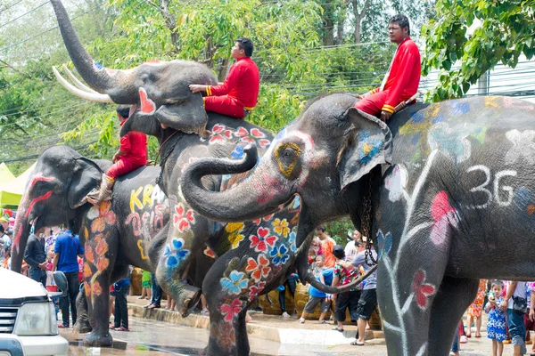 Фестиваль Сонгкран в Ayuttaya — стокове фото