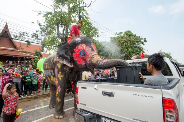 Festival de Songkran em Ayuttaya — Fotografia de Stock