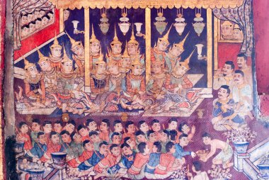 Wat Phra Singh, Chiang Mai, duvar boyama