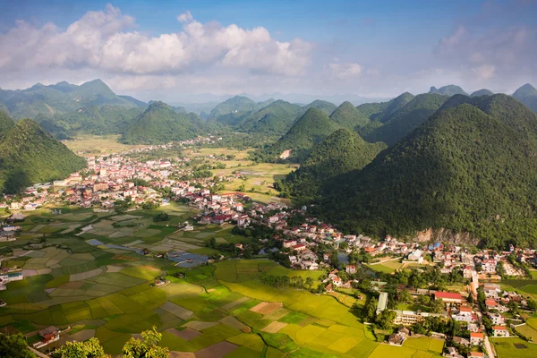 Dağlar ve pirinç alan Vietnam — Stok fotoğraf