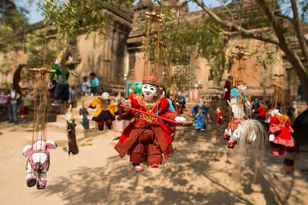 Myanmar tekenreeks marionet te koop — Stockfoto