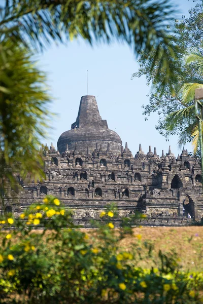 Borobudur-Tempel, Blick von Nordwesten — Stockfoto