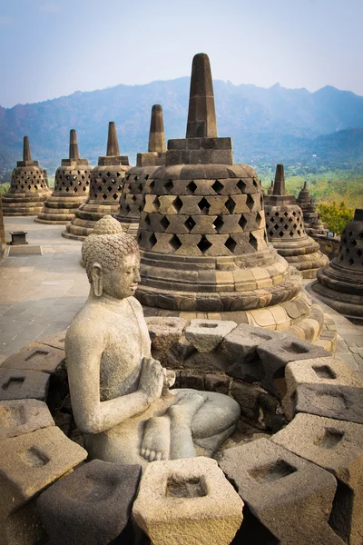 Borobudur Buda heykeli — Stok fotoğraf