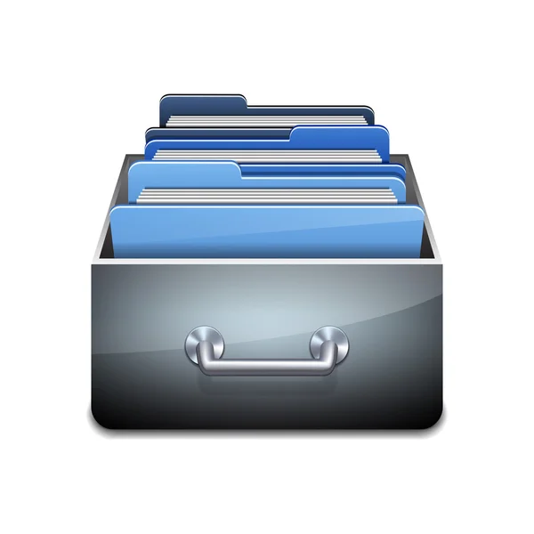 Vector File Cabinet with Documents Stock Vector