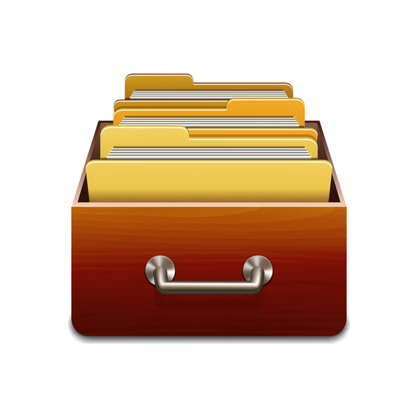 Vector File Cabinet with Documents Stock Illustration