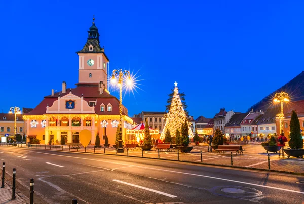 Vánoční trh, Brašov, Rumunsko — Stock fotografie