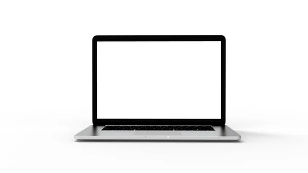 Modern Laptop Isolated White Background Clipping Path Illustration — Stock Photo, Image