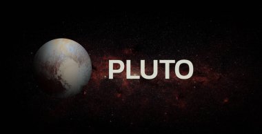 Uzay arka planında plüton. Bu görüntünün elementleri NASA tarafından desteklenmektedir.