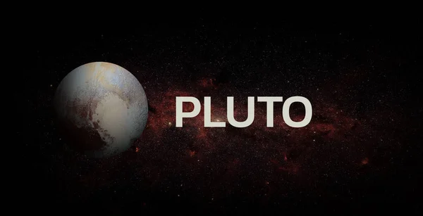 Pluto Auf Dem Hintergrund Des Weltraums Elemente Dieses Von Der — Stockfoto