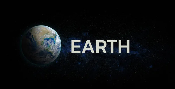 Planète Terre Avec Lever Soleil Sur Fond Spatial Éléments Cette — Photo