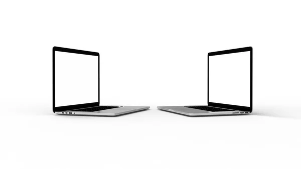 Modern Laptop Isolated White Background Illustration — Stock Photo, Image