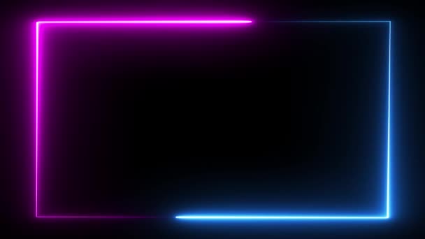 Colorful Neon Frame Dark Background Illustration — Stock Video © wasanchy  #499777942