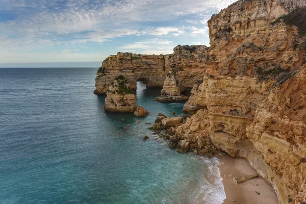 Landscape Beach Marinha, Portugal. — Stockfoto