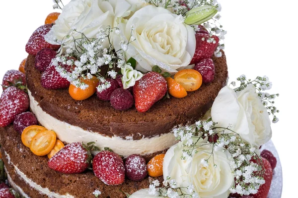 Düğün çıplak meyveli kek.