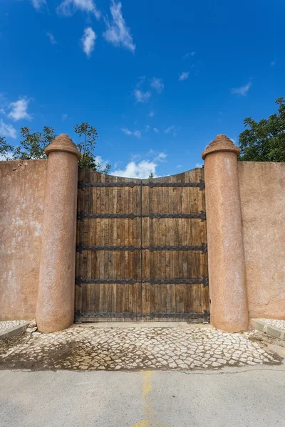 Large antique heavy gates. — Stock Photo, Image