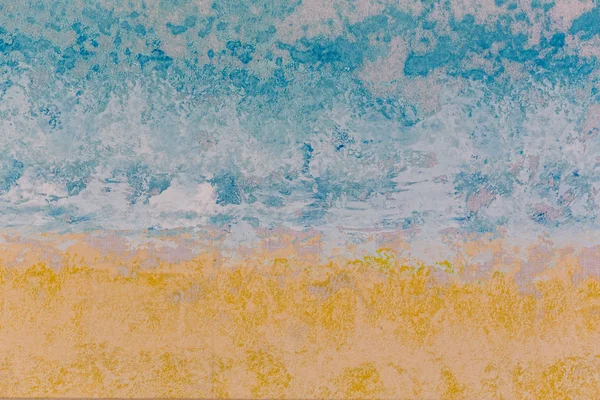 Detail canvas texture painted yellow-blue tone. — Stock Photo, Image