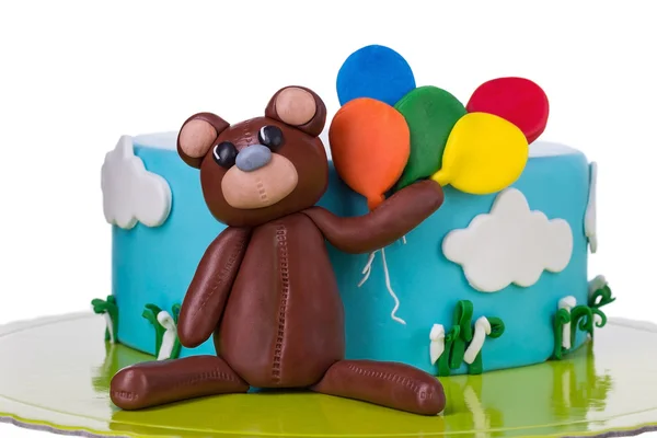 Deliciosa tarta para el cumpleaños niño — Foto de Stock