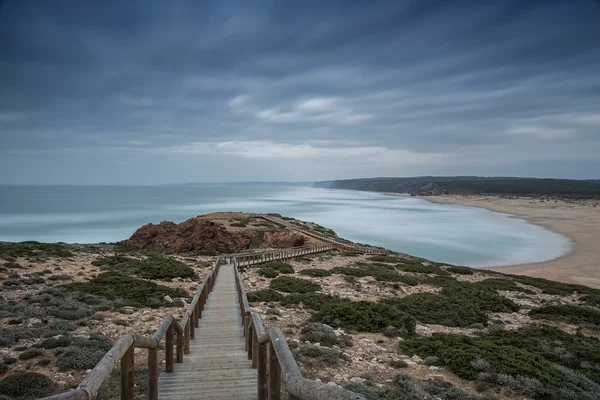 Landscape picture of a beautiful european beach — Stock Photo, Image