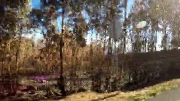 Passeie pela estrada perto da cordilheira queimada de Monchique em Portugal. — Vídeo de Stock