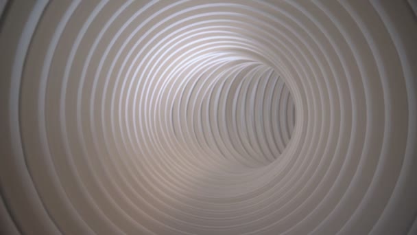 시간에 대한 개념적 관점으로 튜브 안에서 앞으로 움직이는 모습. — 비디오
