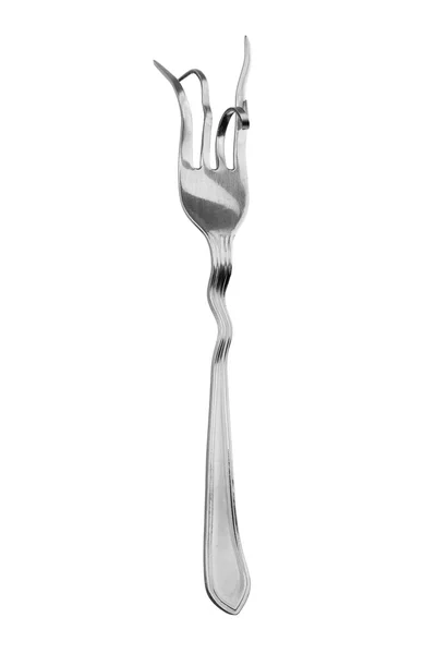 Concept of healthy eating. A broken fork to eat. — Stock Photo, Image